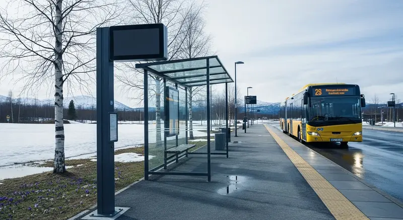 Jämtland utreder fler realtidsskyltar vid busshållplatser